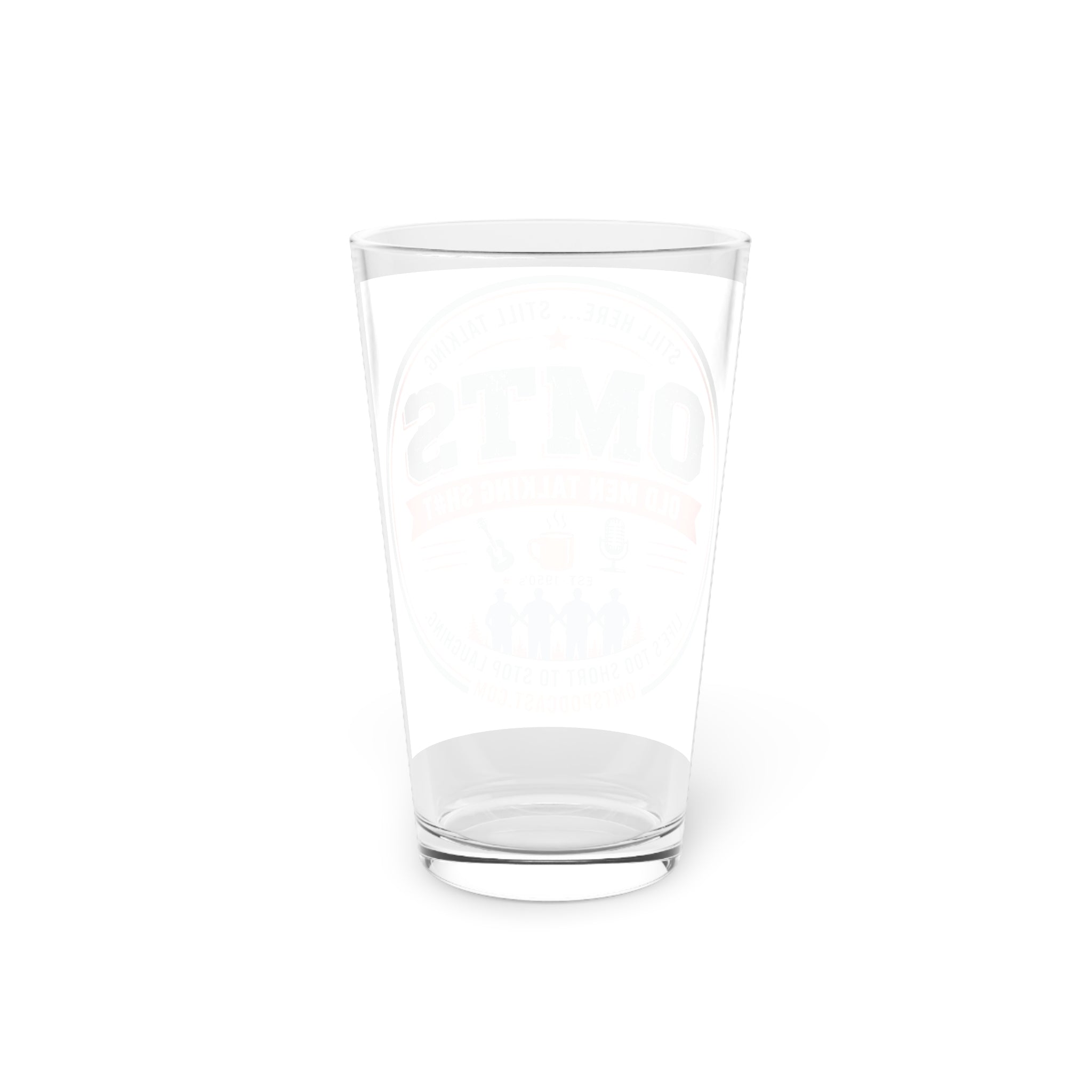 OMTS Pint Glass — "Old Men Talking Sh!t" 16oz Beer Glass, Podcast Fan Gift