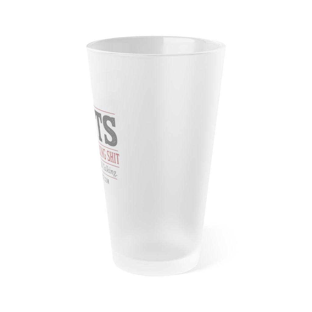 Frosted Pint Glass — 16oz 'OMTS: Old Men Talking Sh!t' Novelty Beer Glass