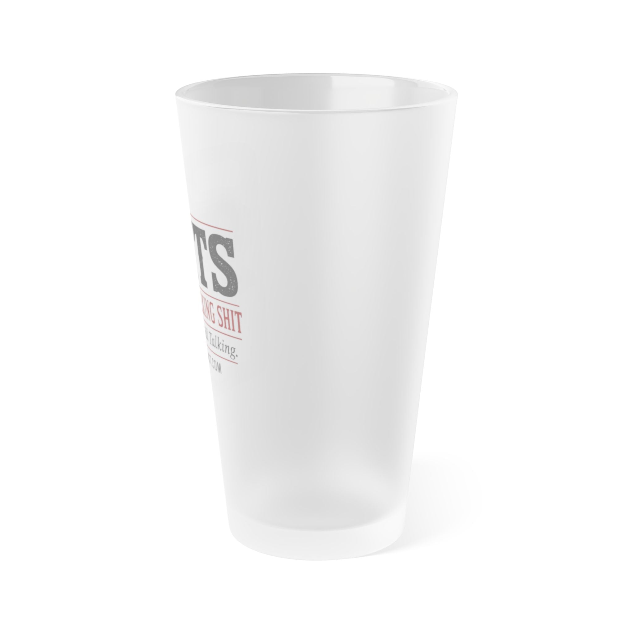 Frosted Pint Glass — 16oz 'OMTS: Old Men Talking Sh!t' Novelty Beer Glass