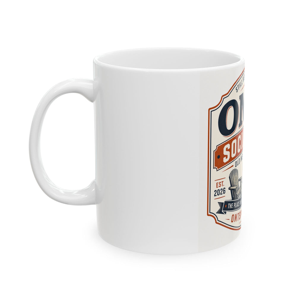 OMTS Social Club Ceramic Mug — 'Old Men Talking Shit' Podcast Coffee Mug (11oz/15oz)
