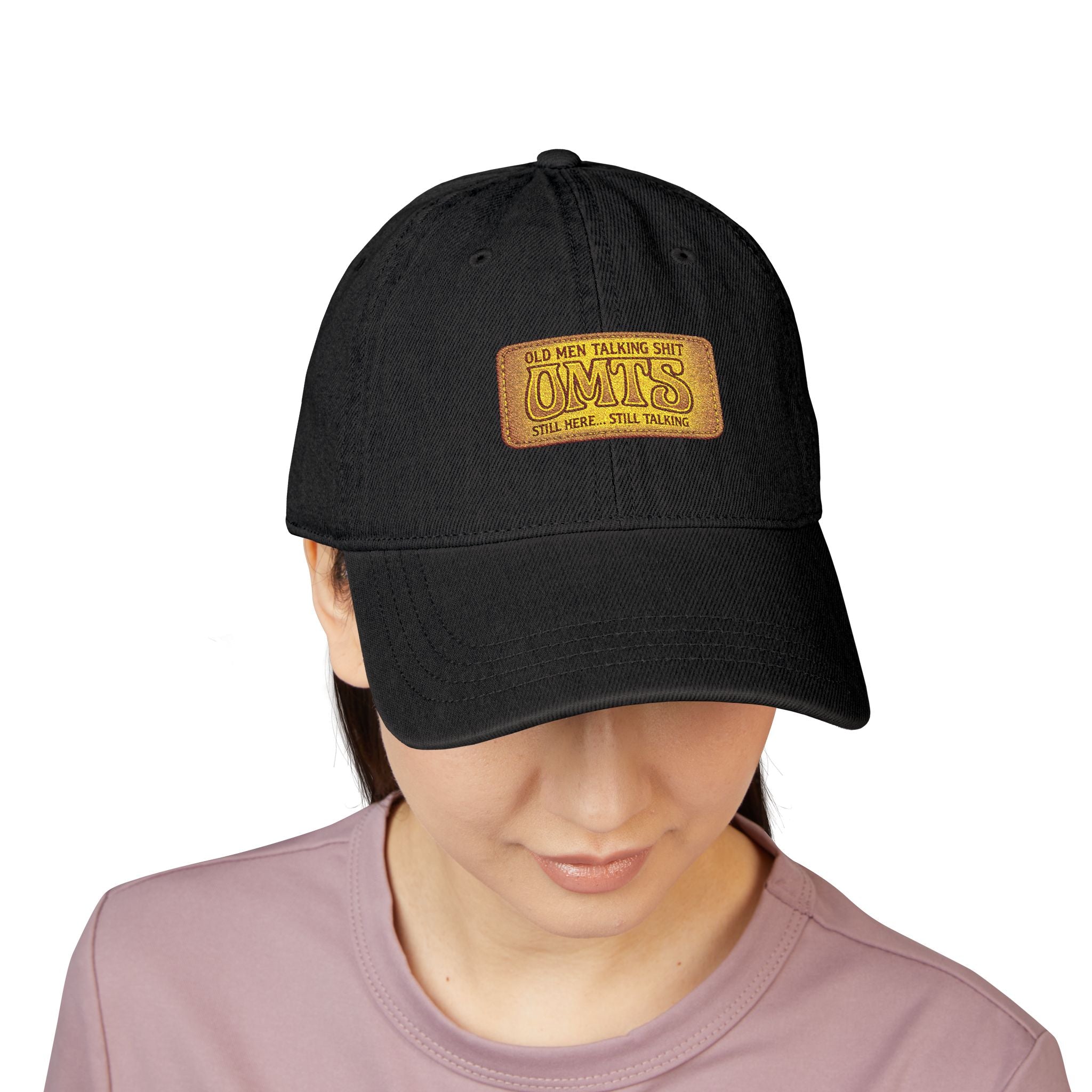 Embroidered Vintage Patch Denim Hat — 'Cowboys' Rustic Western Cap