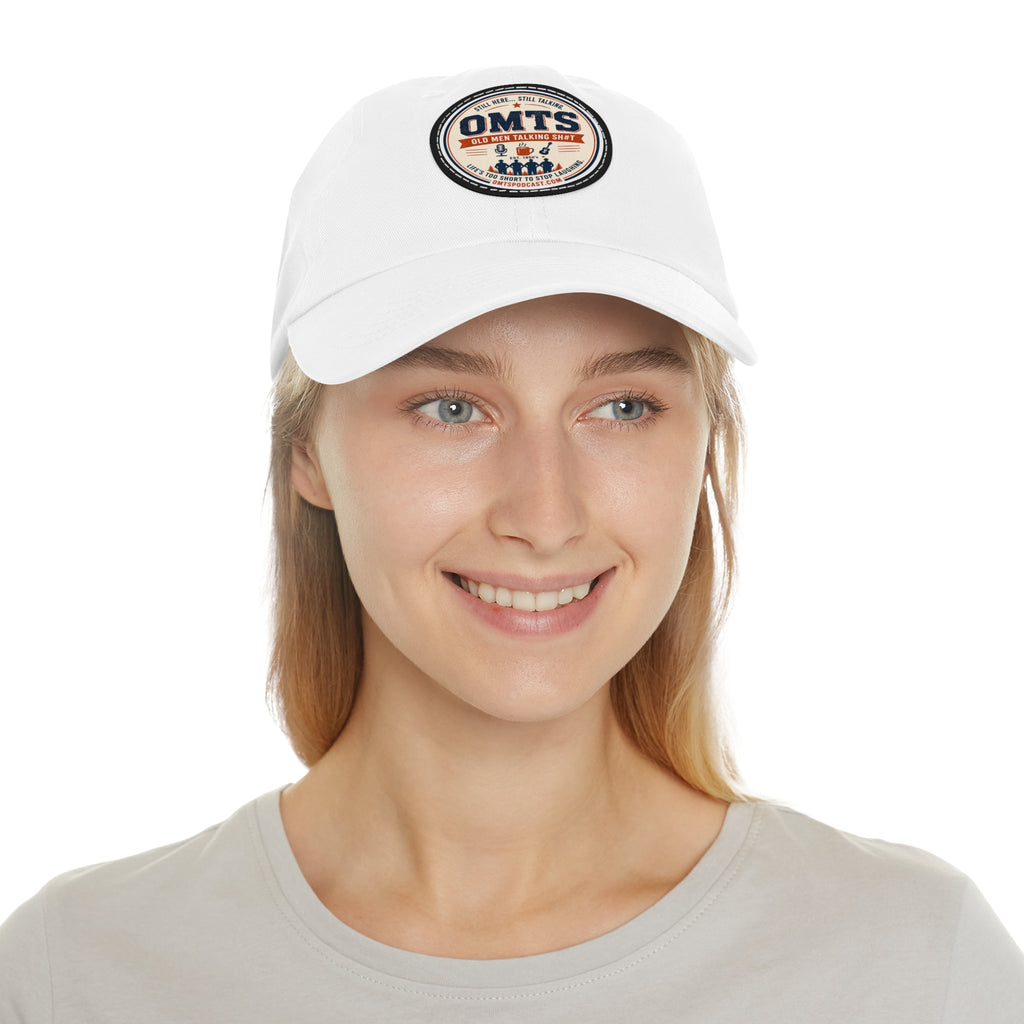 OMTS Leather Patch Dad Hat — Vintage Outdoor Adventure Cap