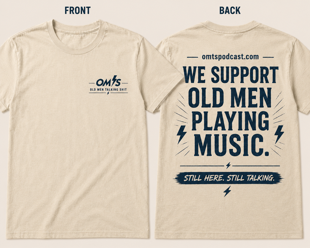 We Support Old Men Playing Music T-Shirt — Vintage Band Tee
