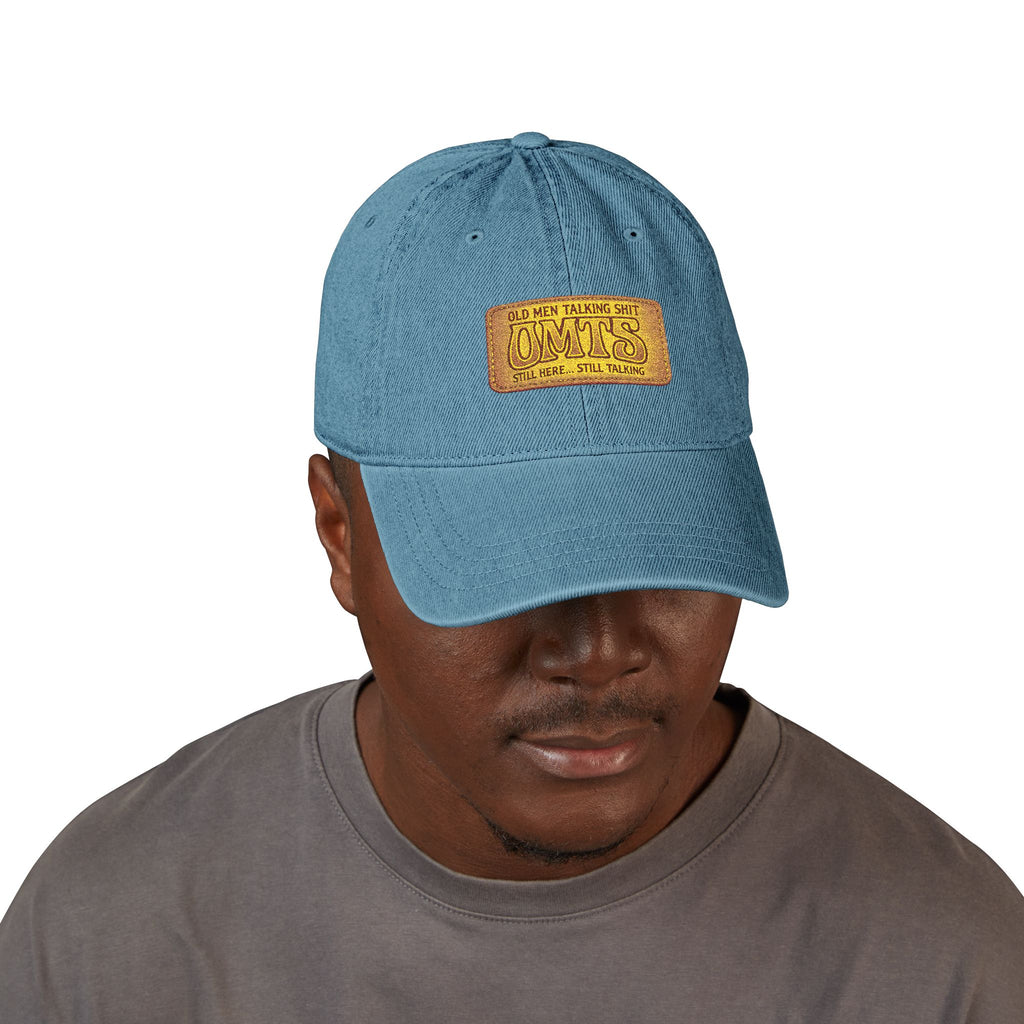 Embroidered Vintage Patch Denim Hat — 'Cowboys' Rustic Western Cap