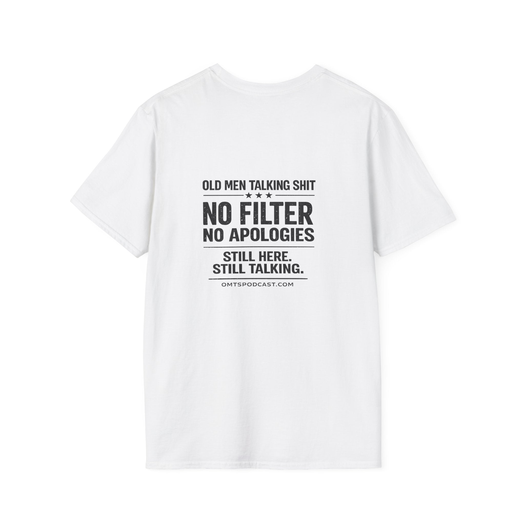 T-Shirt — "No Filter No Apologies" Vintage Podcast Quote Tee