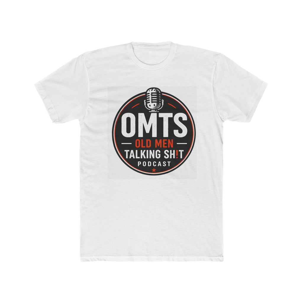 OMTS "Old Men Talking Sh!t" Podcast Tee – Retro Microphone Logo Cotton Shirt