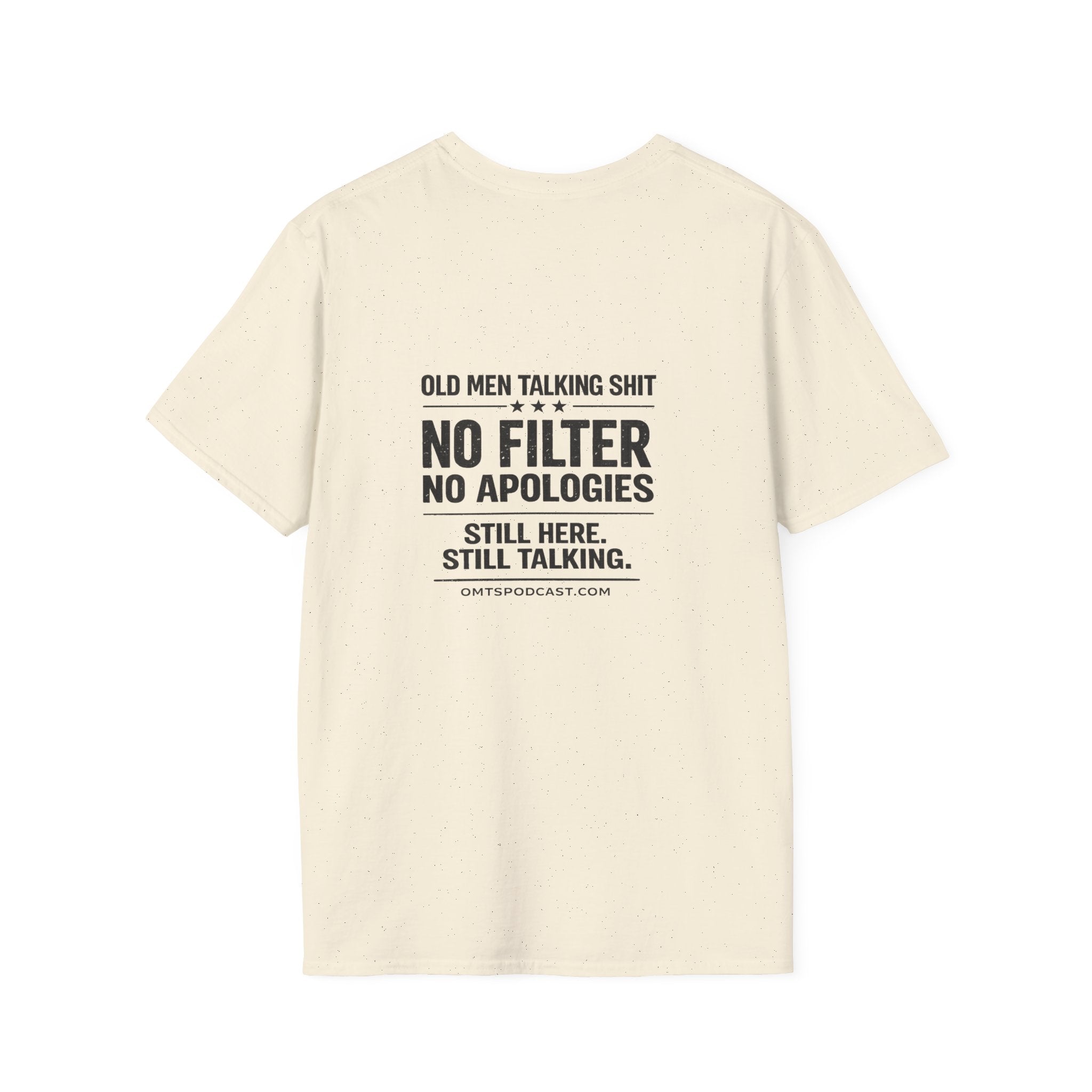 T-Shirt — "No Filter No Apologies" Vintage Podcast Quote Tee