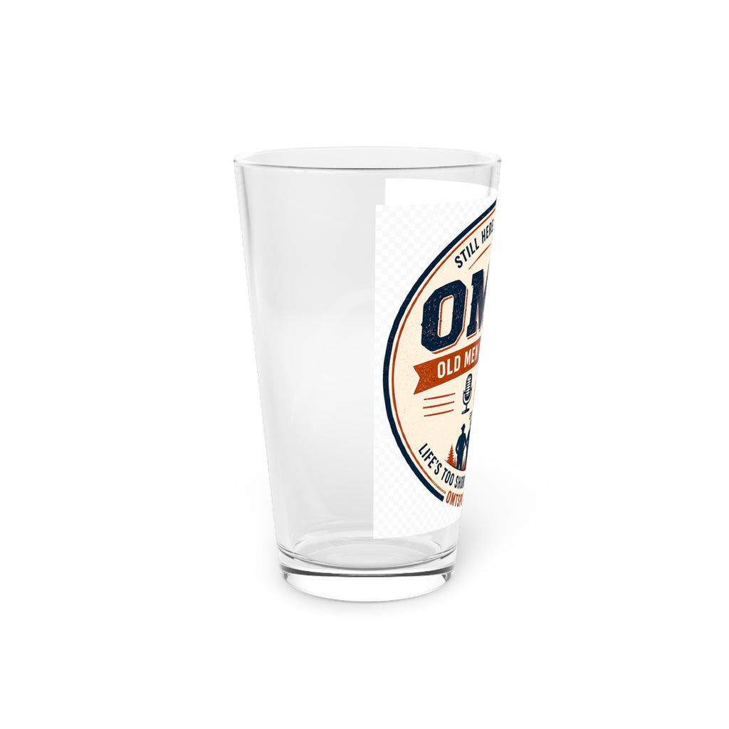 OMTS Pint Glass — "Old Men Talking Sh!t" 16oz Beer Glass, Podcast Fan Gift