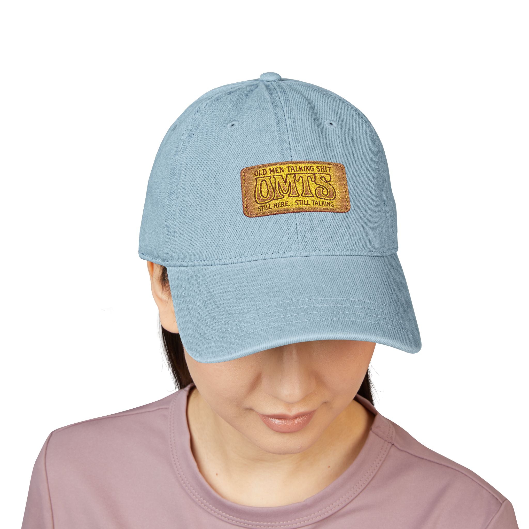 Embroidered Vintage Patch Denim Hat — 'Cowboys' Rustic Western Cap