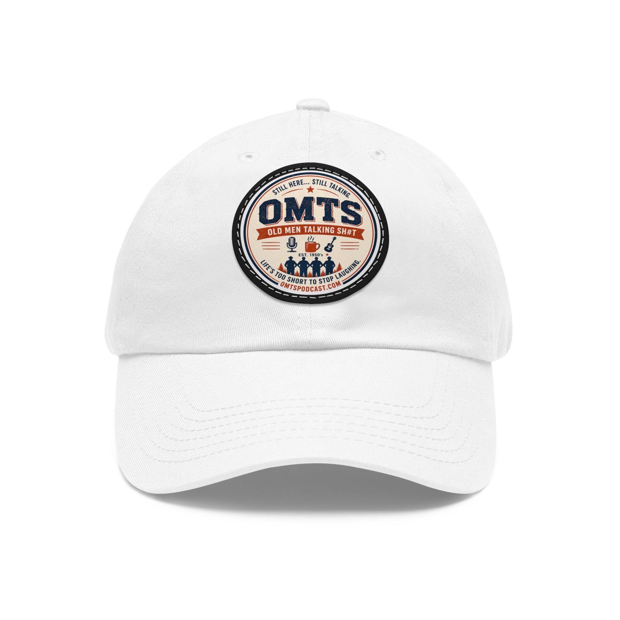 OMTS Leather Patch Dad Hat — Vintage Outdoor Adventure Cap