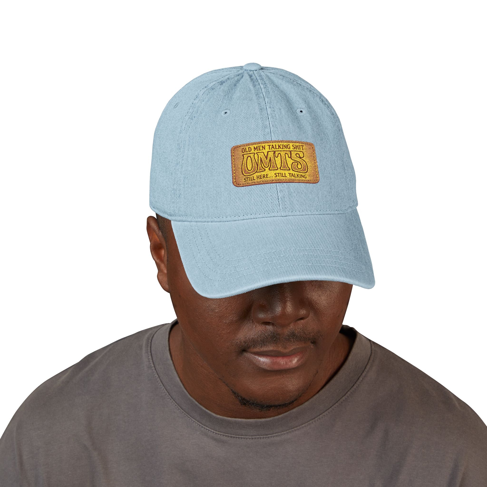 Embroidered Vintage Patch Denim Hat — 'Cowboys' Rustic Western Cap