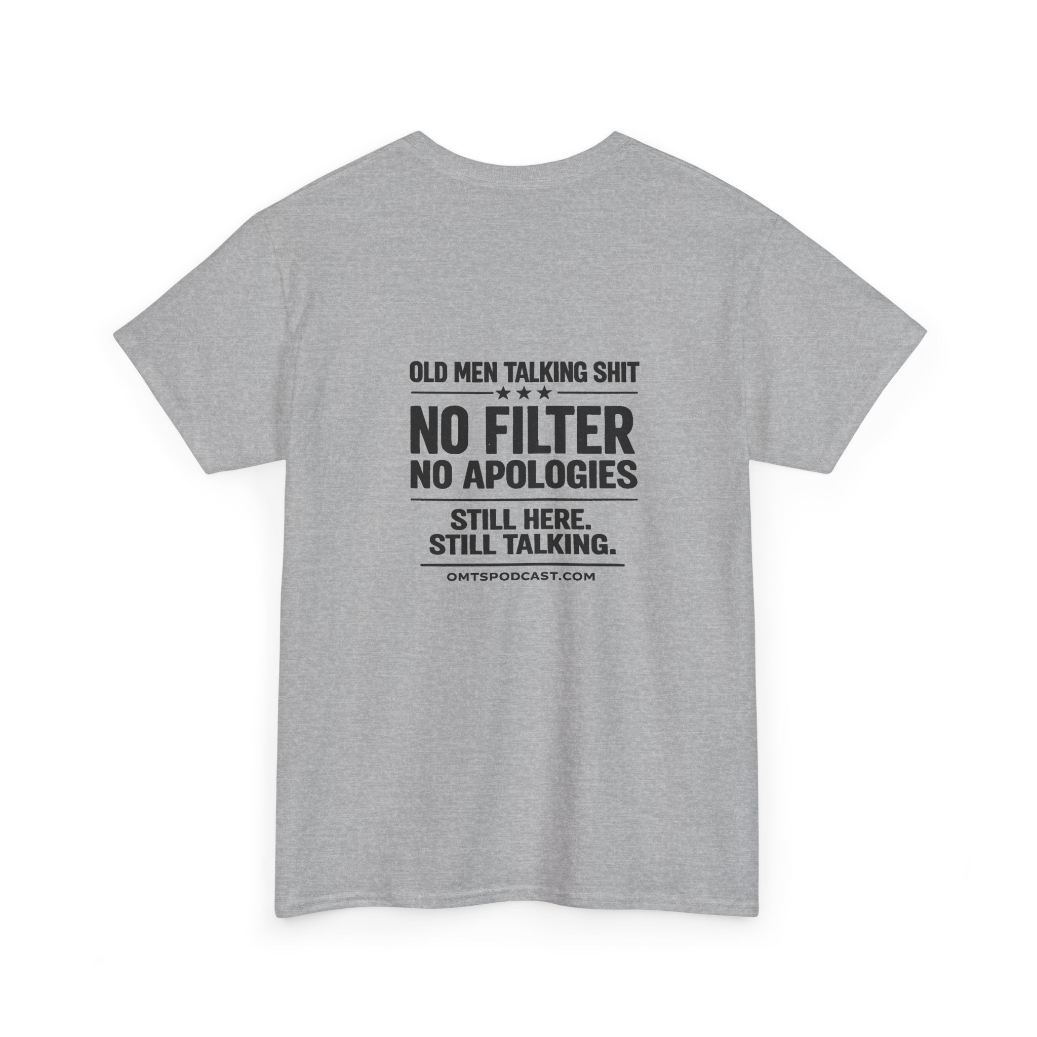 T-Shirt — "Old Men Talking Shit: No Filter No Apologies" Graphic Tee